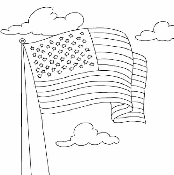594x597 Flag Color Page Fearless Flag Coloring Usa Flag Pictures To Color
