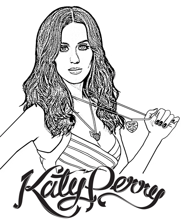 Katy Perry Coloring Page For Children Adults. Download 600x740 Katy Perry Coloring Page For Children Adults. Download