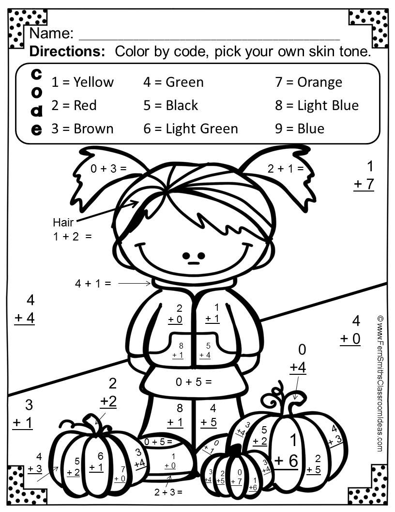Coloring Pages Using Addition Halloween For Grade 1 With Usher 816x1056 Coloring Pages Using Addition Halloween For Grade 1 With Usher