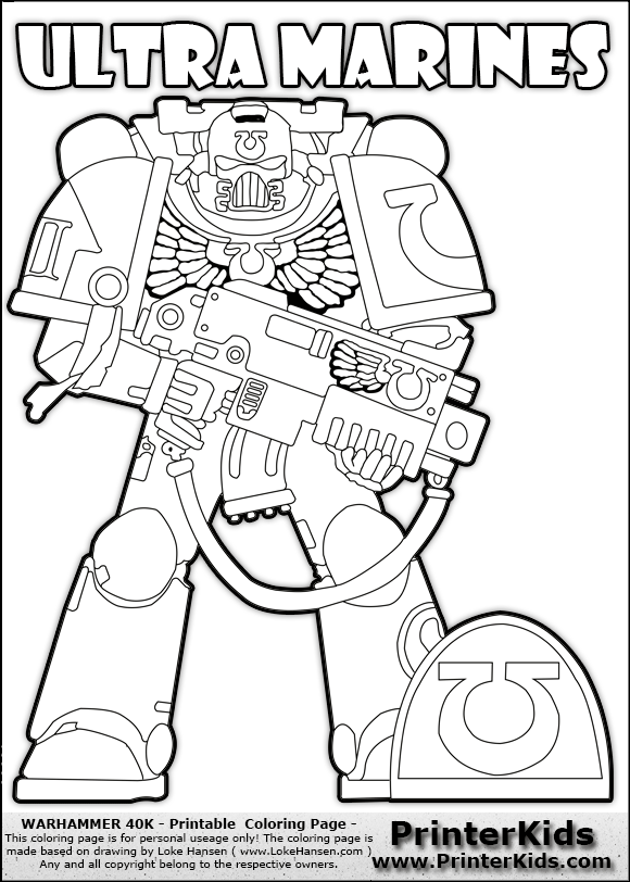Space Marine Coloring Pages 580x812 Space Marine Coloring Pages