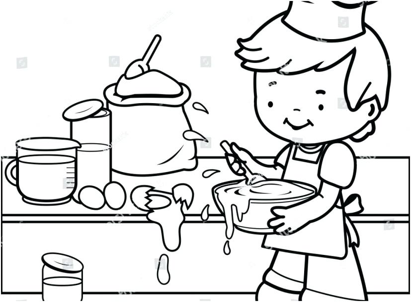 Cooking Utensils Coloring Pages 827x609 Cooking Utensils Coloring Pages