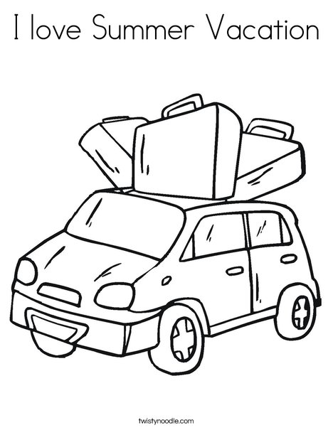 I Love Summer Vacation Coloring Page 468x605 I Love Summer Vacation Coloring Page