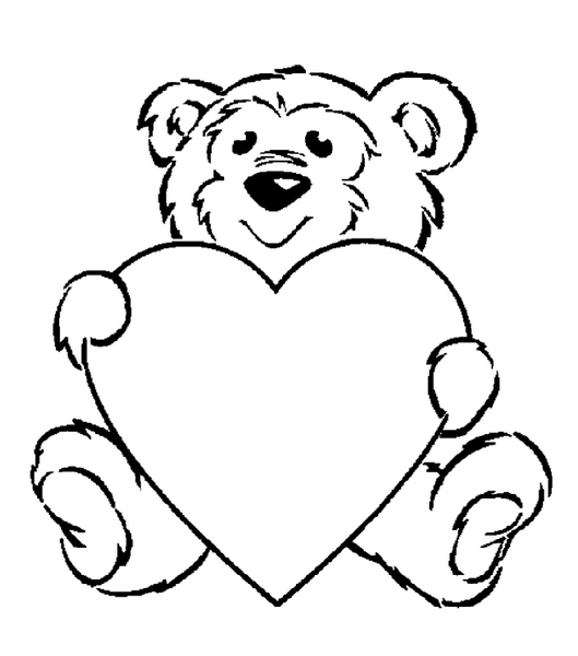 529x600 Valentine Bear Coloring Pages Coloring Pages