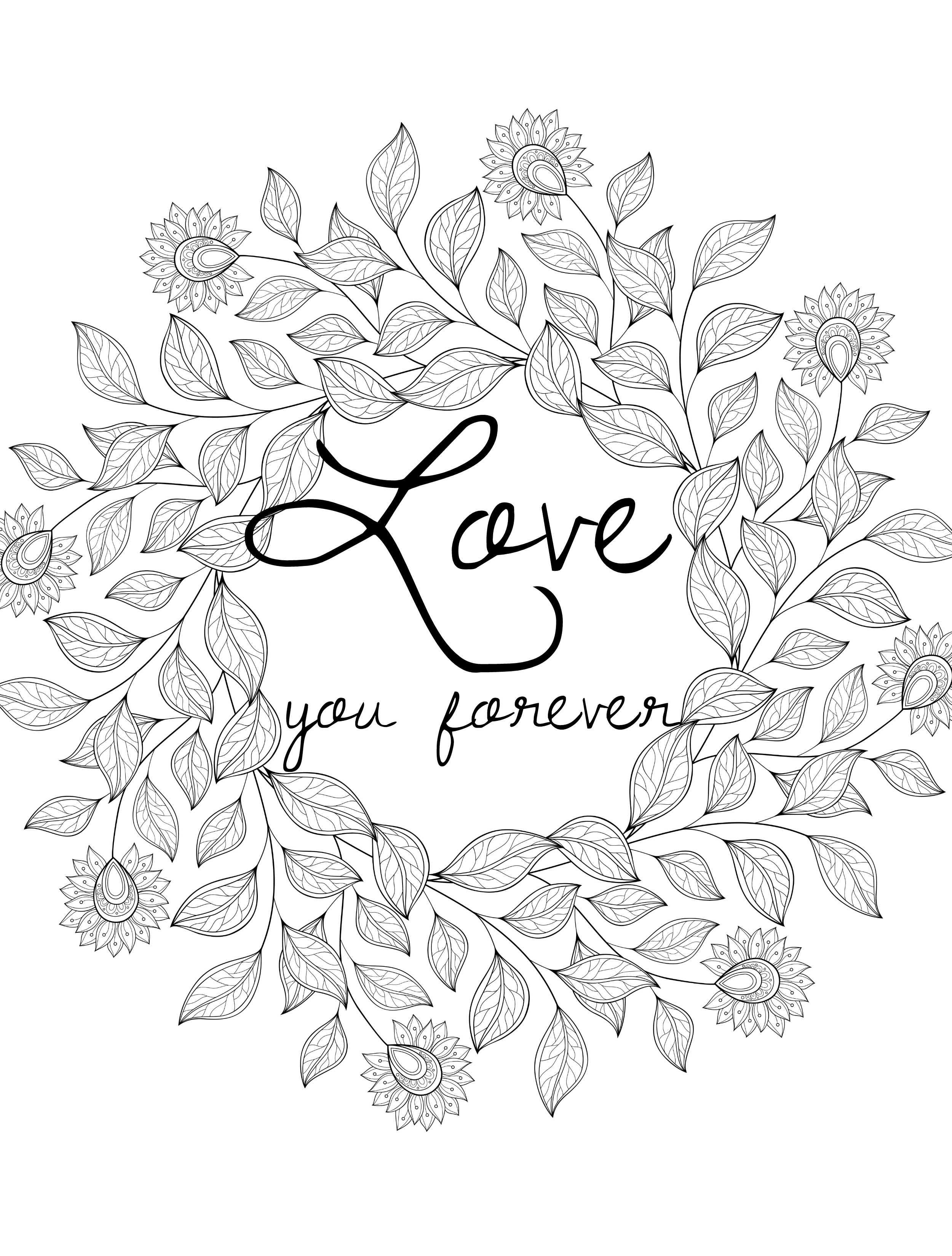 2500x3300 20 Free Printable Valentines Adult Coloring Pages