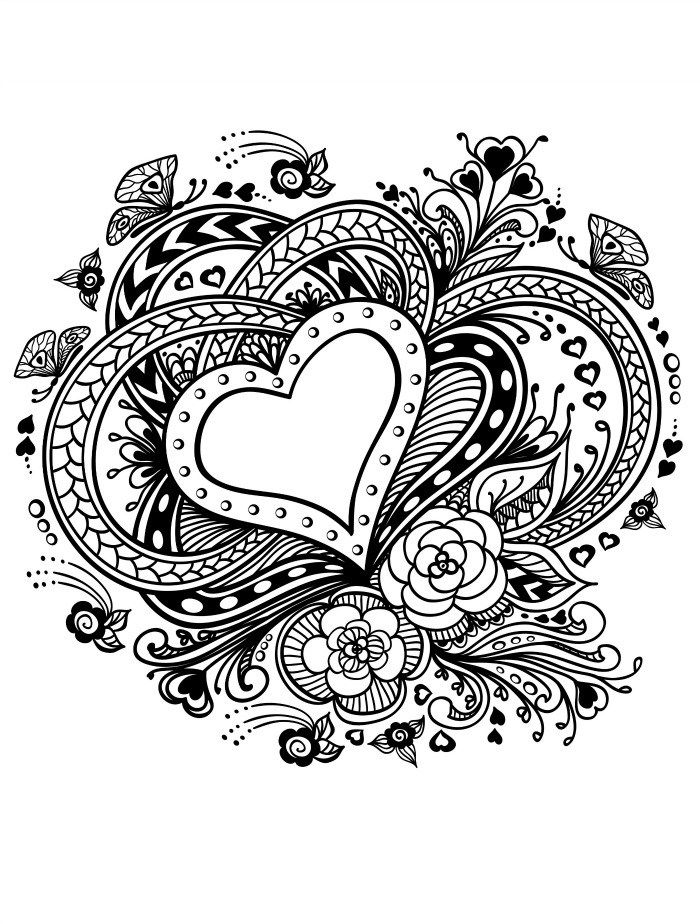 700x924 20 Free Printable Valentines Adult Coloring Pages