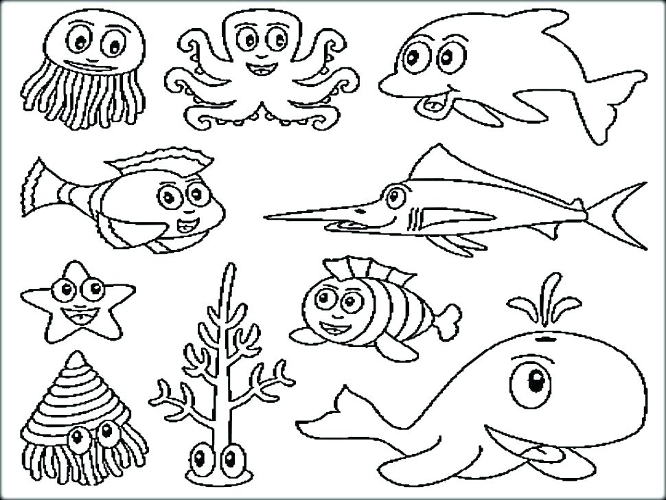 970x728 Valentines Day Colouring Pages Ocean Animal Coloring Dolphins