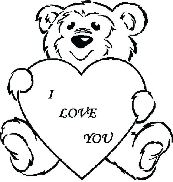 724x763 Teddy Bear With Heart Coloring Pages Coloring Page Of A Bear Bear