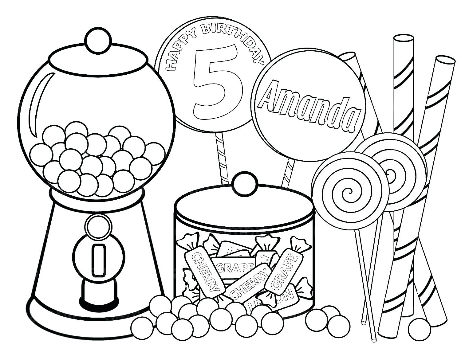 Candy Coloring Pages Printable - Printable Word Searches