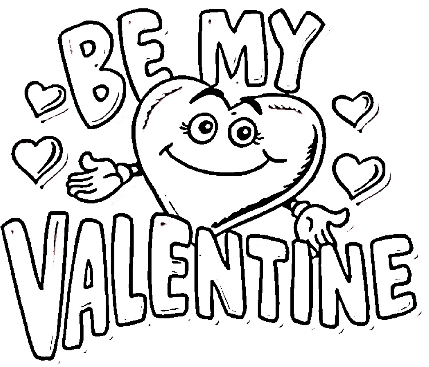 1418x1213 Happy Valentines Day Coloring Pages Valentines Card Happy