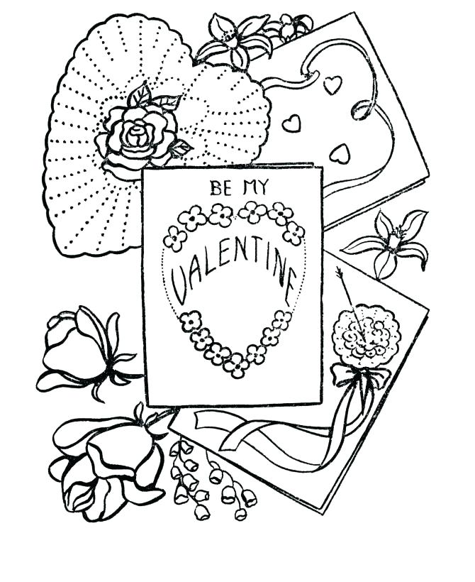 670x820 Valentine Card Coloring Pages
