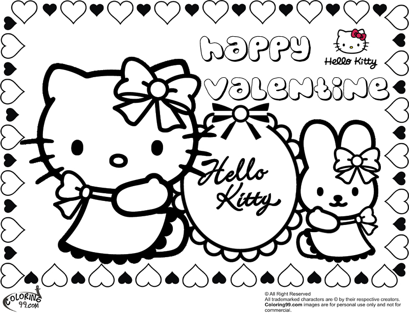 Hello Kitty Valentine Coloring Pages Team Colors 800x620 Hello Kitty Valentine Coloring Pages Team Colors