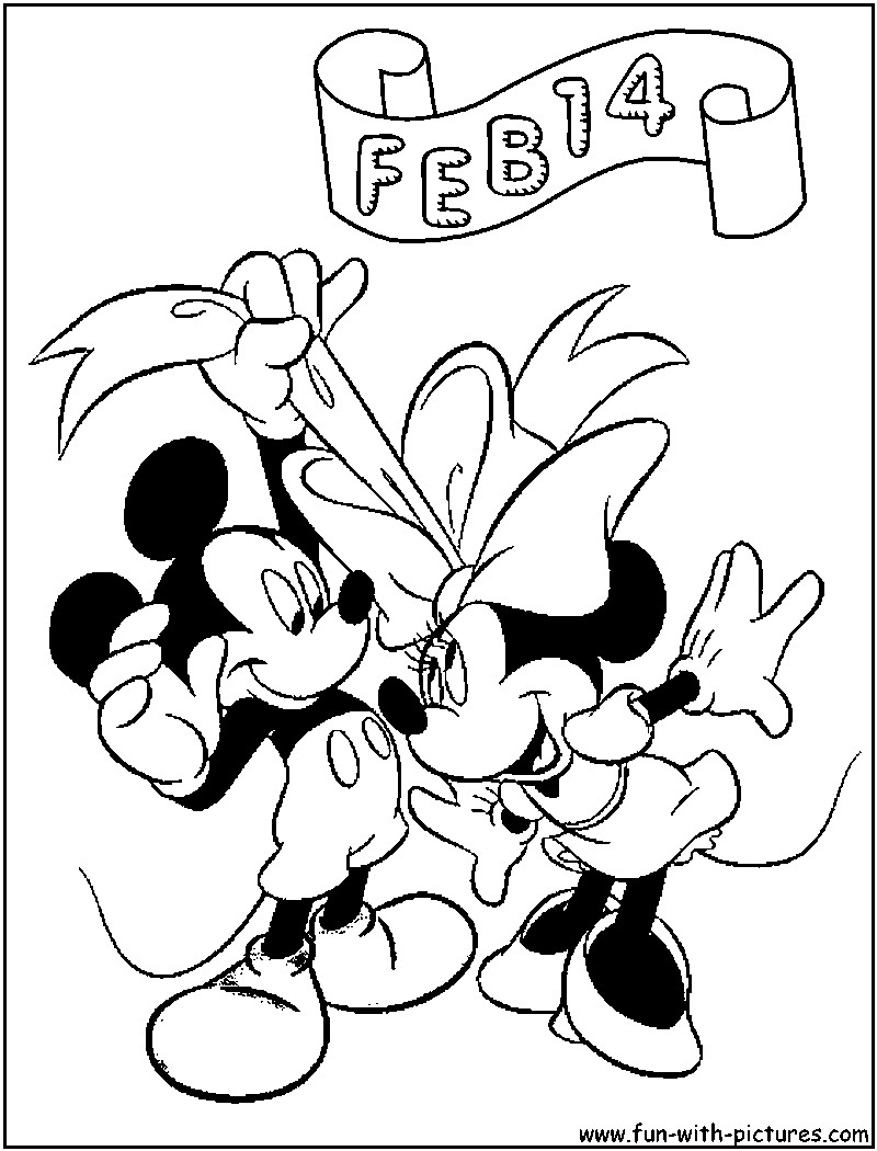 800x1050 Mickey And Minnie Mouse Valentine Coloring Pages Disney Love Page