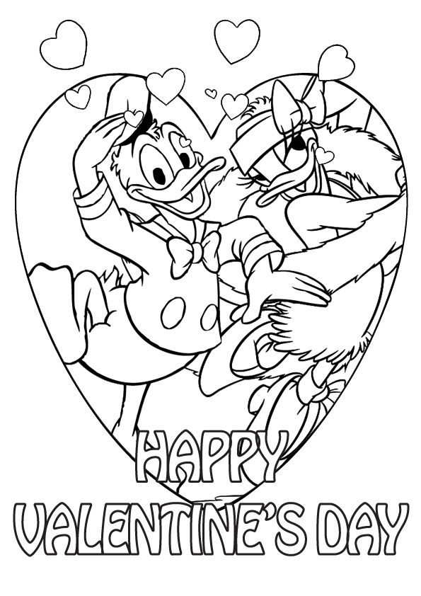595x842 Disney Valentines Day Coloring Pages Valentine With Remodel 4