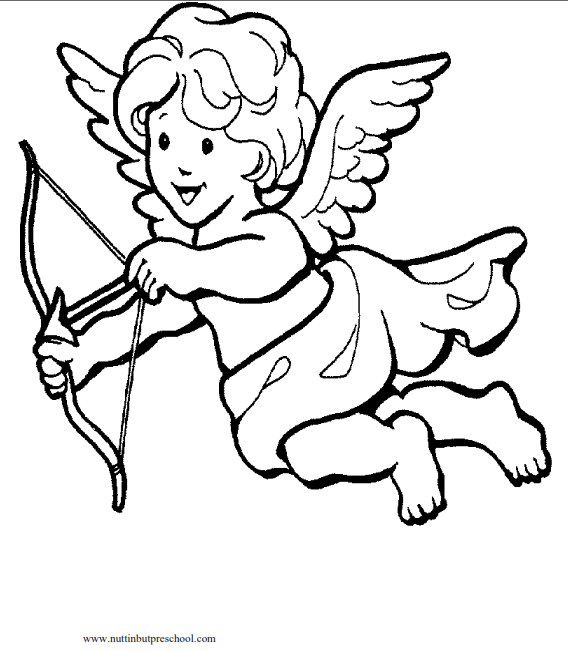Cupid Coloring Page Nuttin' But Preschool 568x651 Cupid Coloring Page Nuttin' But Preschool