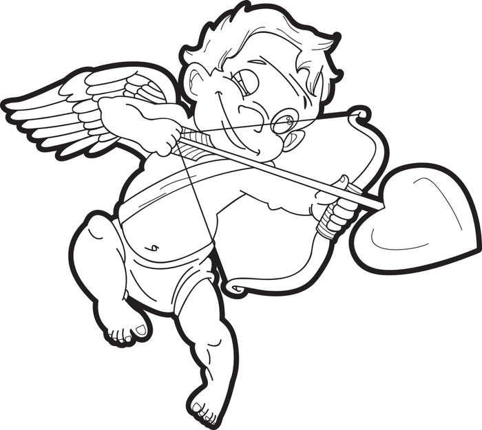 Baby Cupid Coloring Pages 700x625 Baby Cupid Coloring Pages