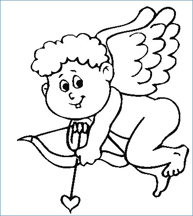 Baby Cupid Valentines Coloring Pages 396x444 Baby Cupid Valentines Coloring Pages