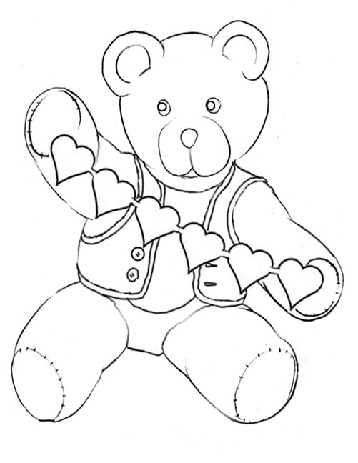 Free Printable Teddy Bear Coloring Pages 501x648 Free Printable Teddy Bear Coloring Pages