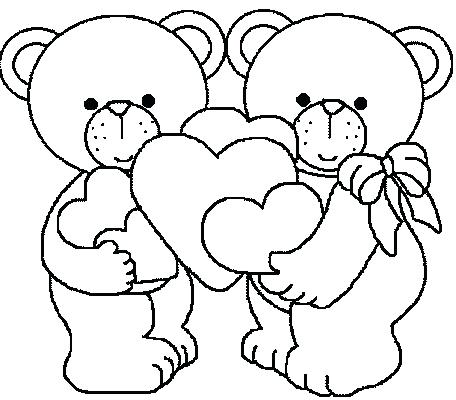 Teddy Bear Valentine Printable Coloring Pages Coloring Pages