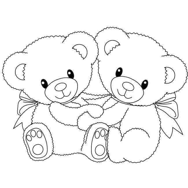 Teddy Bear Color Page Teddy Bear With A Flower Free Printable 650x650 Teddy Bear Color Page Teddy Bear With A Flower Free Printable
