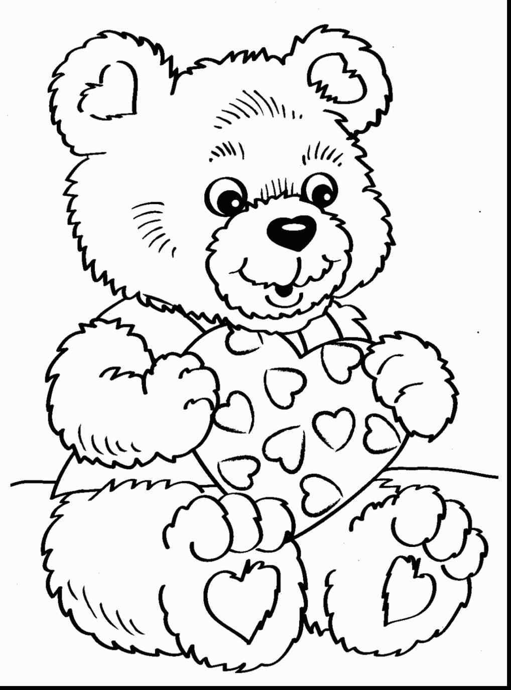 Valentine Teddy Bear Coloring Pages at GetColorings.com | Free ...