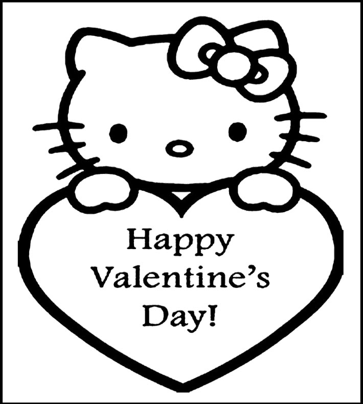 710x790 Hello Kitty Valentines Day Coloring Pages Hello Kitty Valentines