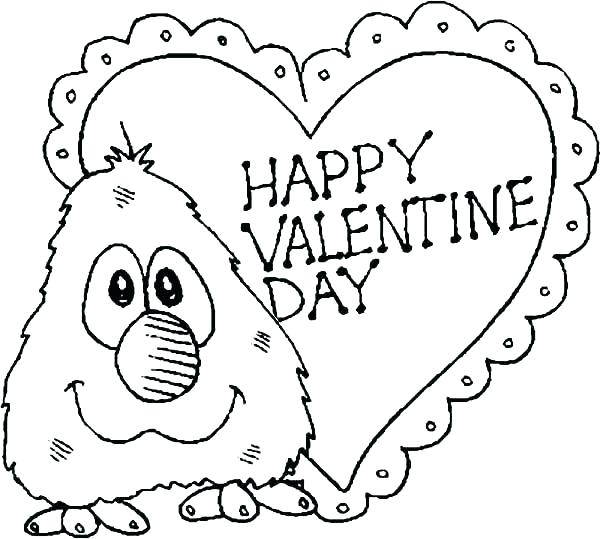 600x539 Valentines Color Pages Pooh Valentine Coloring Pages Boys Happy