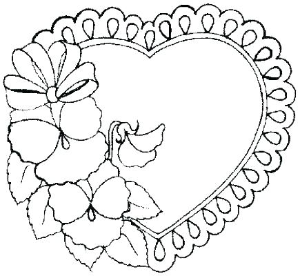 435x400 Valentines Heart Coloring Pages Coloring Ideas Pro