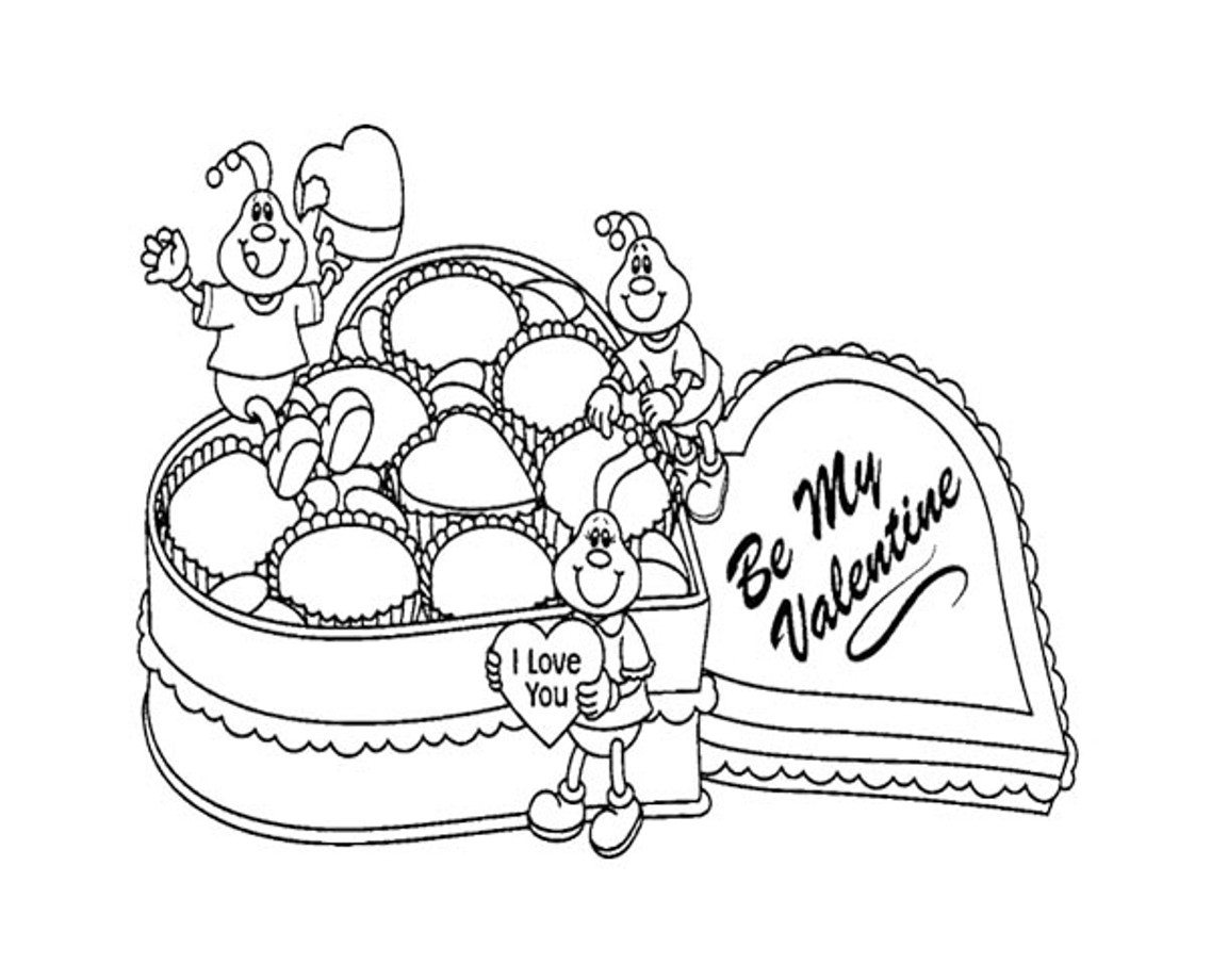 Valentines Day Online Coloring Pages Chocolate For Valentines Day 1153x920 Valentines Day Online Coloring Pages Chocolate For Valentines Day