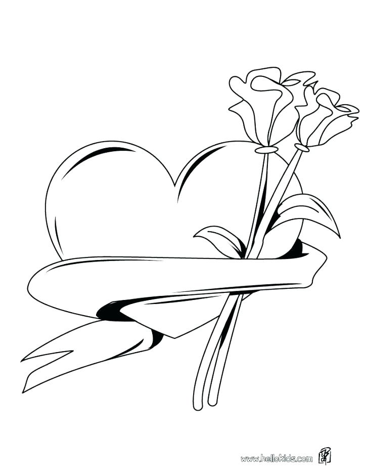 728x941 Heart Coloring Pages With Wings Hearts And Roses Coloring Pages