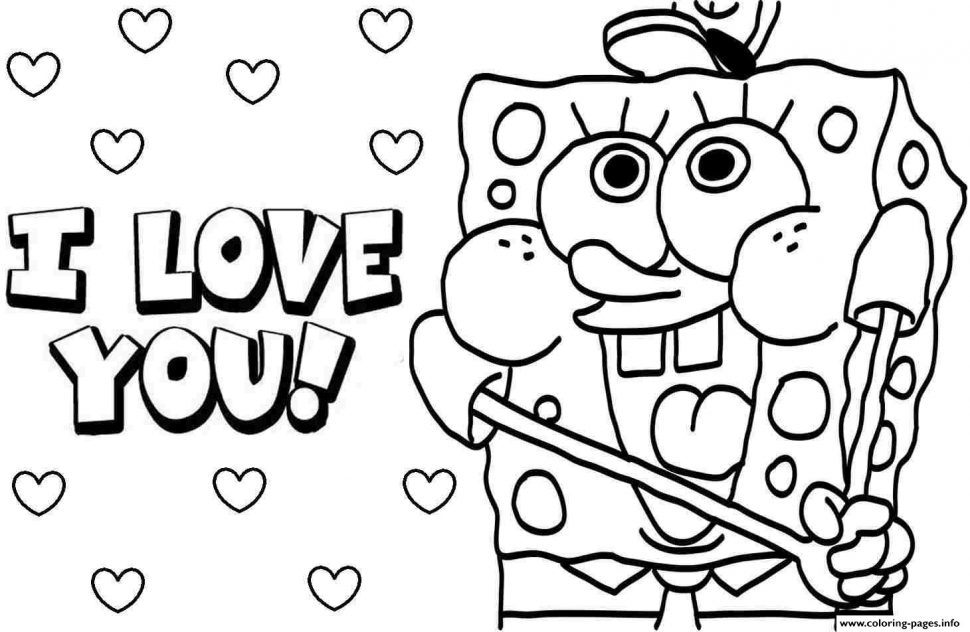 Spongebob Valentines Day Coloring Pages Coloring Spongebobng Book 970x632 Spongebob Valentines Day Coloring Pages Coloring Spongebobng Book