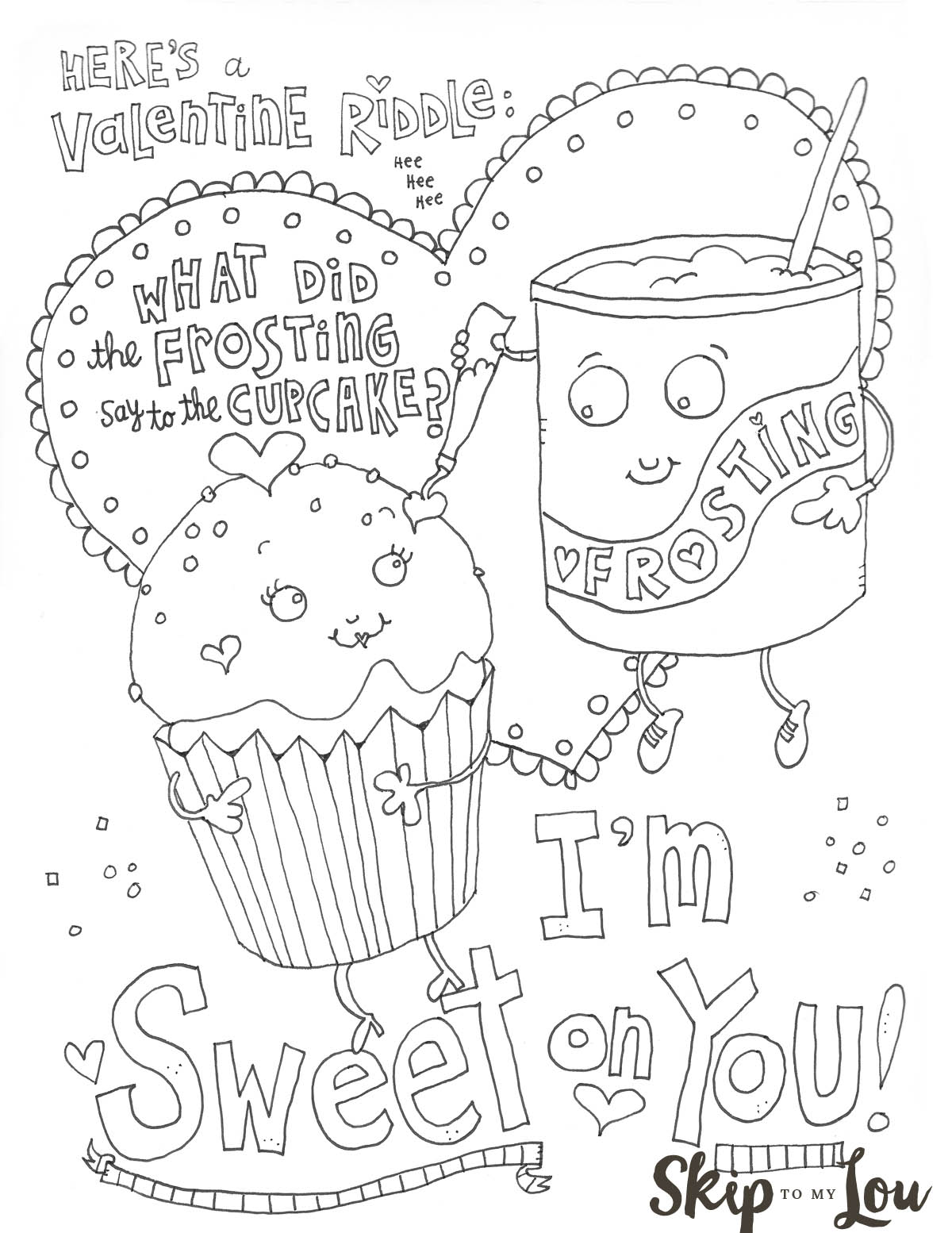 The Cutest Valentines Coloring Pages Skip To My Lou 1200x1554 The Cutest Valentines Coloring Pages Skip To My Lou