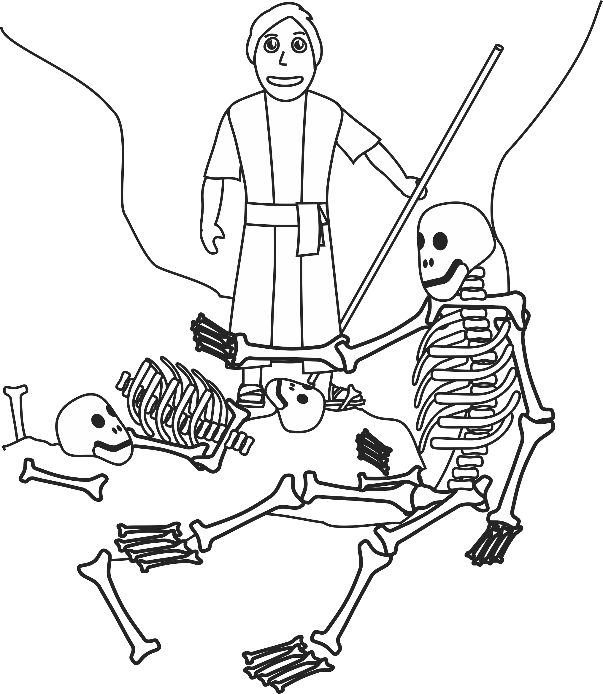 2032x2339 Ezekiel And The Valley Of Dry Bones Coloring Page Our Bible