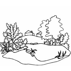 300x300 Cottage In The Valley Coloring Page