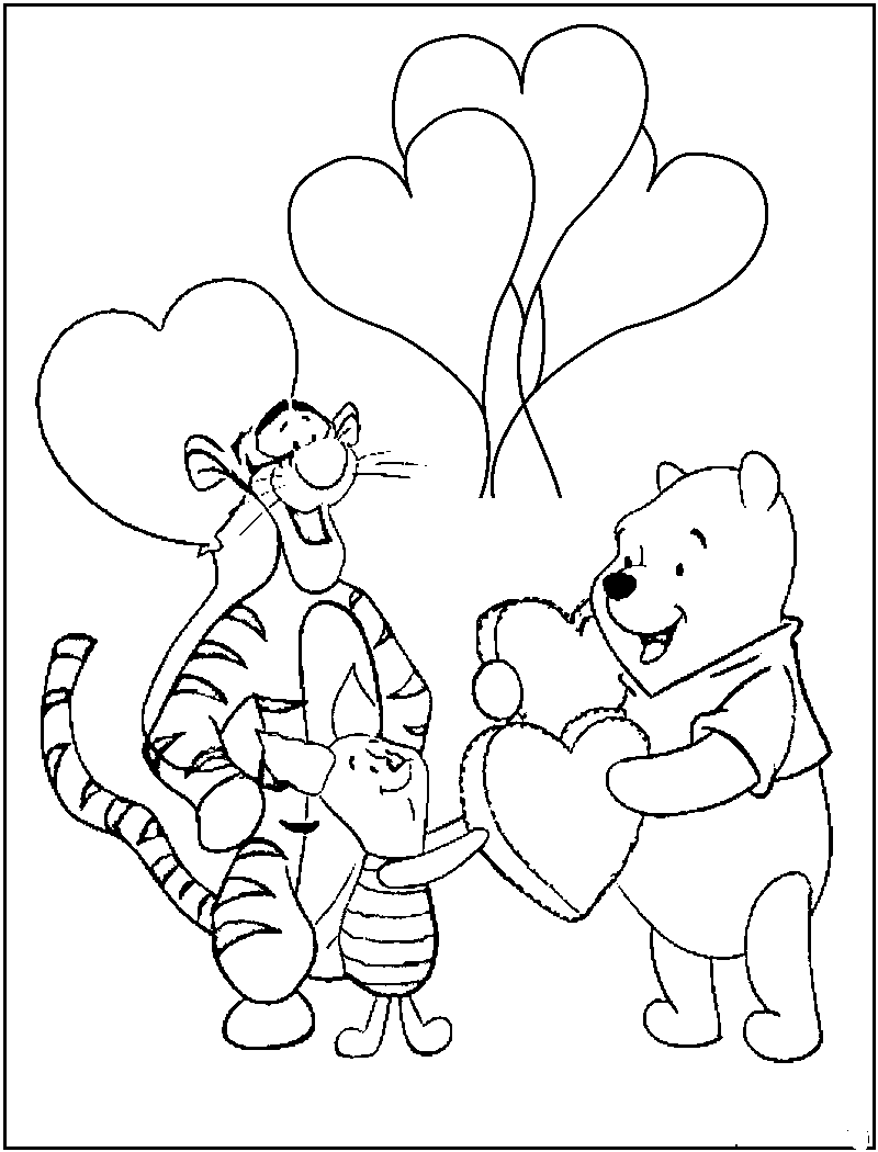 Pooh Valentine Coloring Pages To Print Kids' Projects Ideas 800x1050 Pooh Valentine Coloring Pages To Print Kids' Projects Ideas