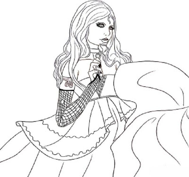Coloring Pages Girls Vampires Coloring Pages 650x609 Coloring Pages Girls Vampires Coloring Pages