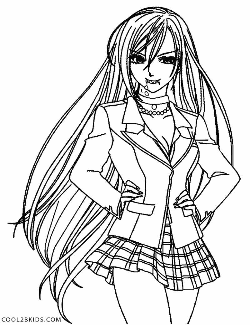 Anime Vampire Coloring Pages 800x1038 Anime Vampire Coloring Pages