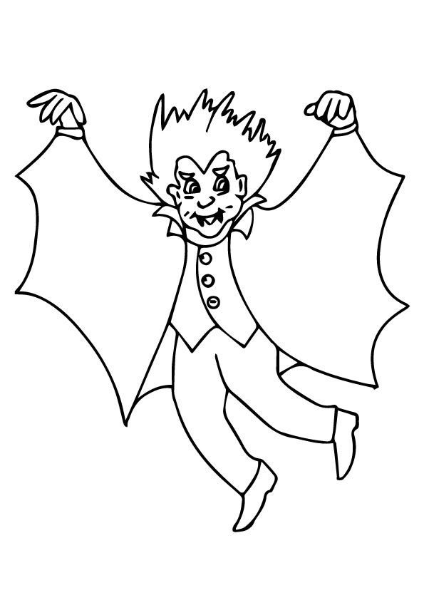 595x842 Vampire Coloring Pages For Kids Printable
