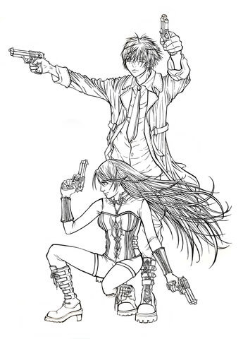 Awesome Rosario Vampire Coloring Pages Colouring In Tiny Tsukune 345x480 Awesome Rosario Vampire Coloring Pages Colouring In Tiny Tsukune