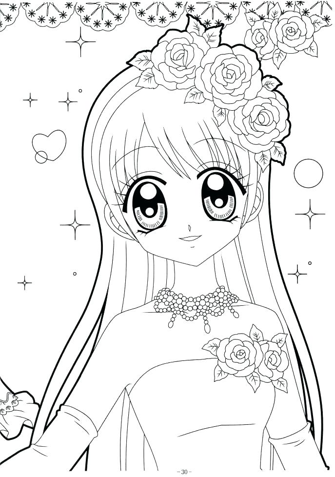 687x978 Anime Girl Coloring Page Girl Coloring Sheets Together With Girl