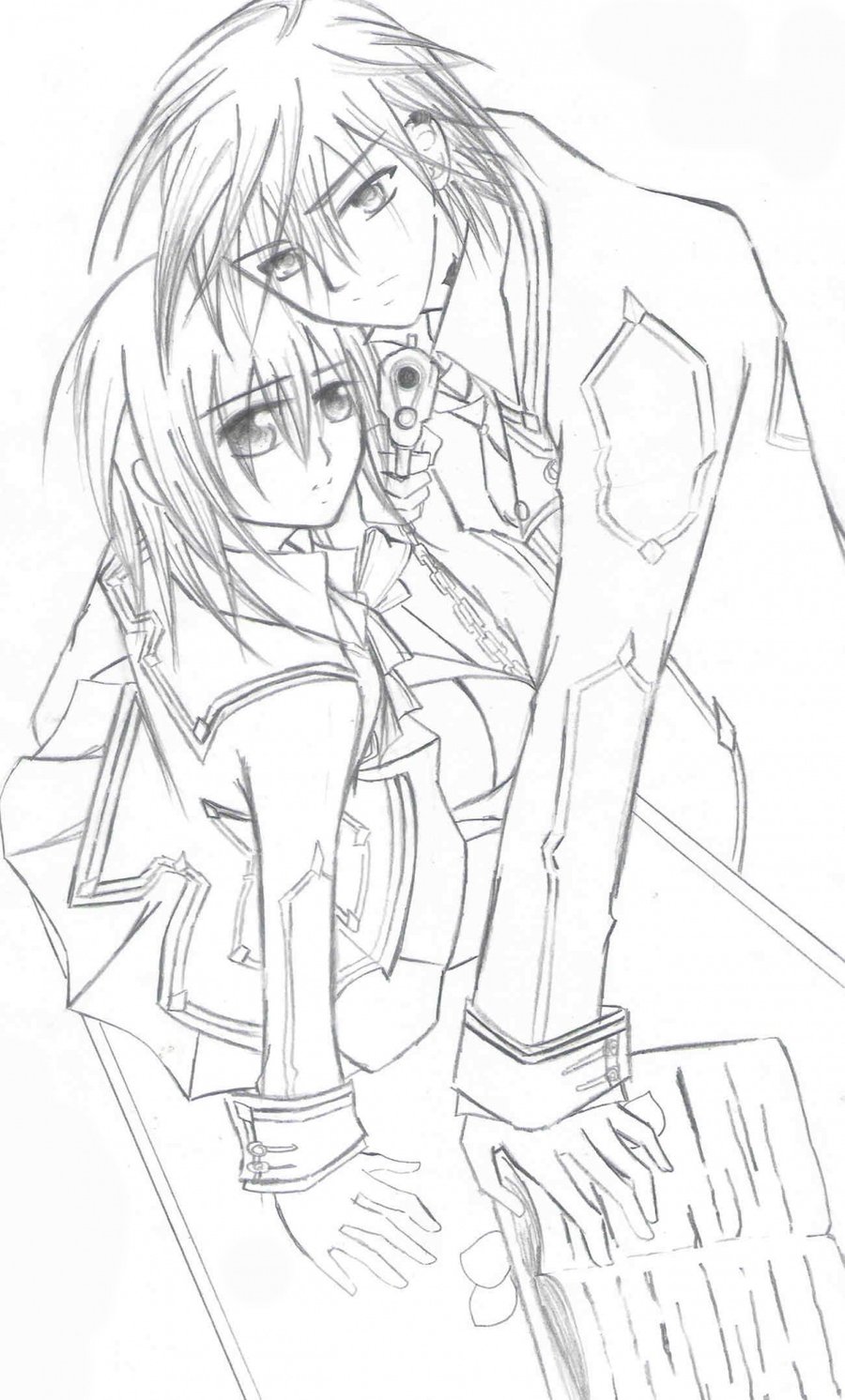 900x1492 Anime Vampire Girl Coloring Pages