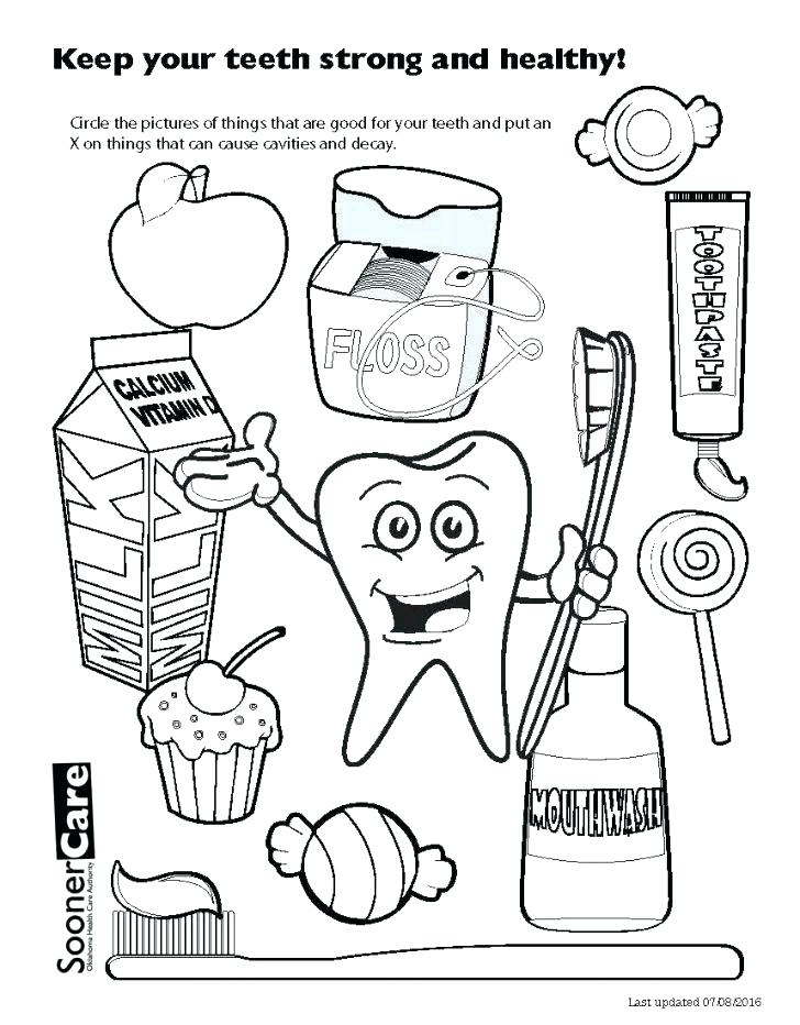 728x932 Tooth Coloring Page For Dental Coloring Pages Printable Dental