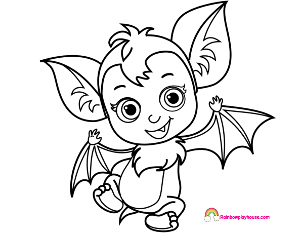 Baby Nosy Bat Vampirina Printable Coloring Page Cute Coloring 595x460 Baby Nosy Bat Vampirina Printable Coloring Page Cute Coloring