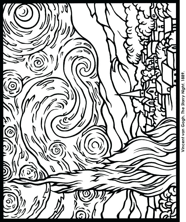 650x776 Van Gogh Sunflowers Coloring Page Perfect Van Coloring Pages Fee