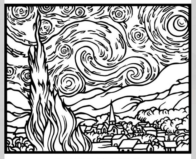 Van Gogh Coloring Pages at GetColorings.com | Free printable colorings ...