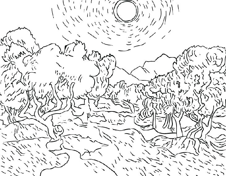 731x567 Vincent Van Gogh Coloring Pages Sunflower Coloring Page Van