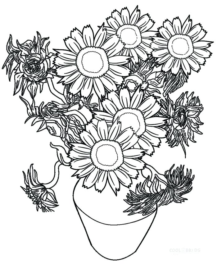 699x850 Sunflower Coloring Pages Sunflower Coloring Page Printable