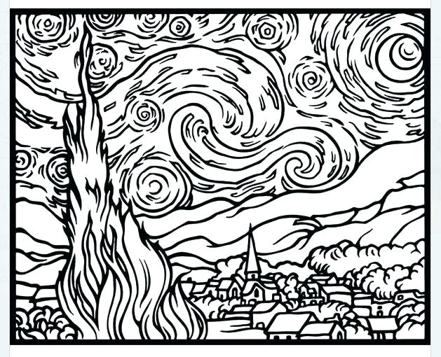 629x510 Van Gogh Sunflowers Coloring Page Van Sunflower Colouring Pages