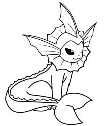 Scarce Vaporeon Coloring Pages 205x250 Scarce Vaporeon Coloring Pages