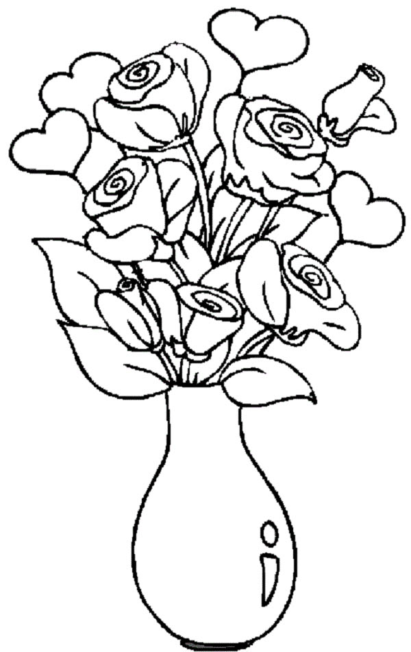 Vase Coloring Page at GetColorings.com | Free printable colorings pages ...