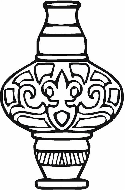 515x780 Vase Amp Pottery Coloring Page Siyah Beyaz